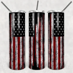 America Flag Patriotic 20oz Skinny Tumbler