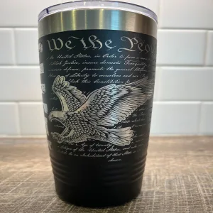 America Flag Freedom We The People 20oz Patriotic Tumbler