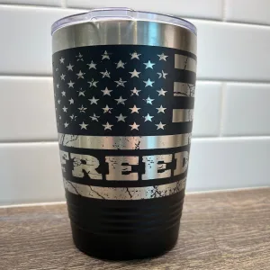 America Flag Freedom We The People 20oz Patriotic Tumbler