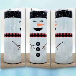 Snowflake Snow Sparkle Merry Christmas 20oz  Skinny Tumbler