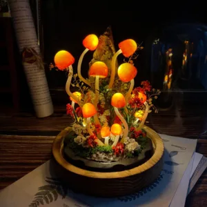 Artisanal Mushroom Night Light: Enchanted Forest Gift