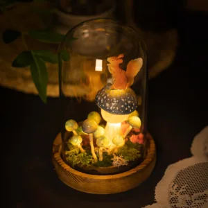Blue Mushroom and Squirrel Night Light