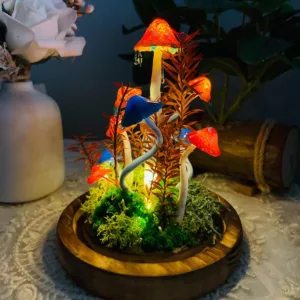 Blue Red Mushroom Night Light