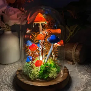 Blue Red Mushroom Night Light