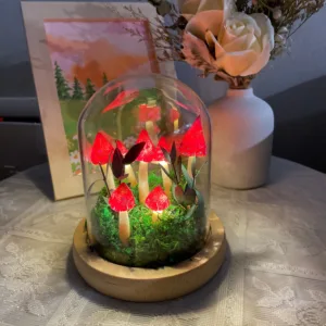 Bright Red Mushroom Night Light