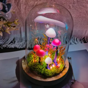 Colorful Cap Purple Stem Fairy Night Light