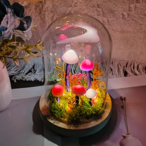 Colorful Cap Purple Stem Fairy Night Light