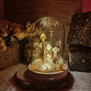 Cream Spotted Warm Light Flowers Night Light