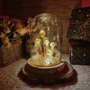 Cream Spotted Warm Light Flowers Night Light
