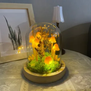 Dried Branch Orange Mushroom Night Light