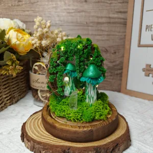 Emerald Green Textured Crystal Dome Night Light