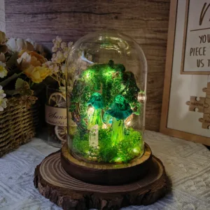 Emerald Green Textured Crystal Dome Night Light