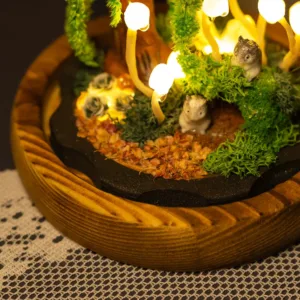 Enchanted Forest Mushroom Night Light with Willow and Hamster
