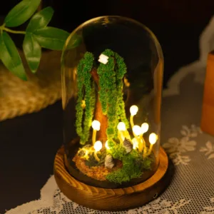 Enchanted Forest Mushroom Night Light with Willow and Hamster