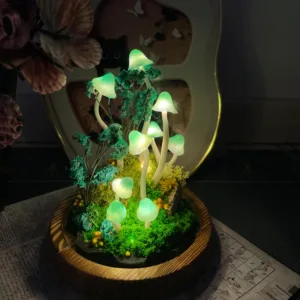 Enchanted Green Mushroom Night Light