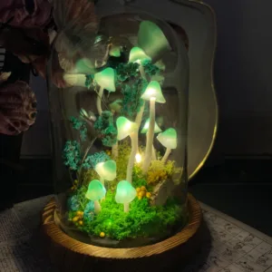 Enchanted Green Mushroom Night Light