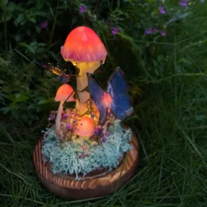 Floral Butterfly Mushroom Night Light