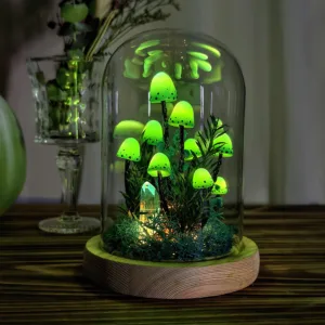 Glowing Green Mushroom Night Light
