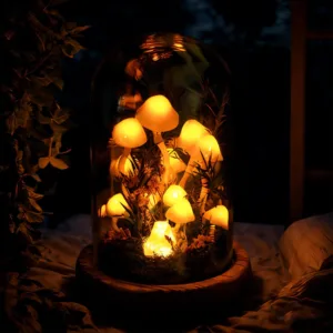 Glowing Yellow Mushroom Night Light