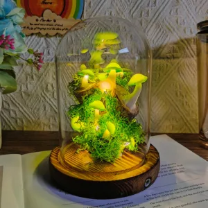 Green Cap Moss Tree Trunk Night Light