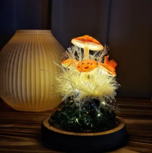 Handmade Mushroom Lamp With Snail Mushroom Night Light