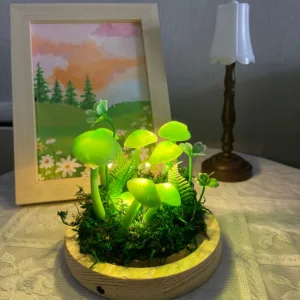 Leaf Accent Green Mushroom Night Light