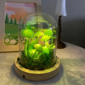 Leaf Accent Green Mushroom Night Light