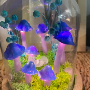 Light Blue Berry Mushroom Night Light
