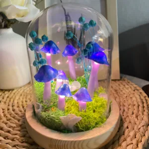 Light Blue Berry Mushroom Night Light