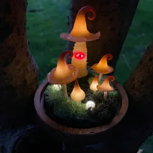 Magic Mushroom Night Light with Eye and Witch Hat