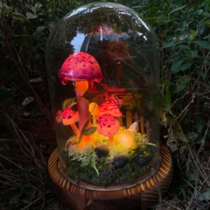 Mushroom Night Light with Butterfly