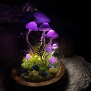 Purple Glowing Mushroom Night Light
