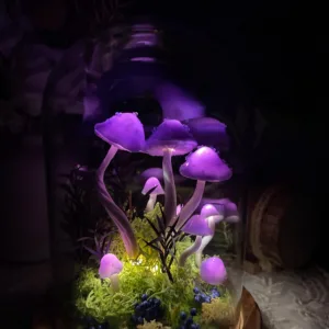 Purple Glowing Mushroom Night Light