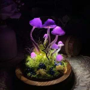 Purple Glowing Mushroom Night Light