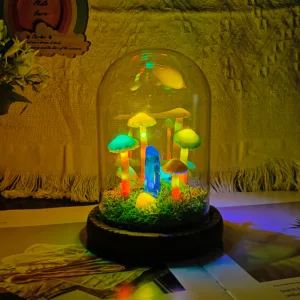 Rainbow Cap Crystal Moss Night Light